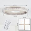 Halin lampa sufitowa LED piaskowy, przezroczysty, 1-punktowy, Zdalne sterowanie