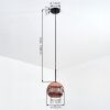 Ripoll lampa wisząca, kula świetlna, lampa wisząca miedziany, 1-punktowy