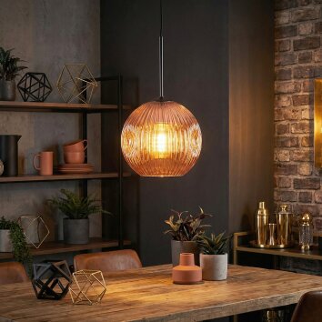Ripoll lampa wisząca, kula świetlna, lampa wisząca miedziany, 1-punktowy