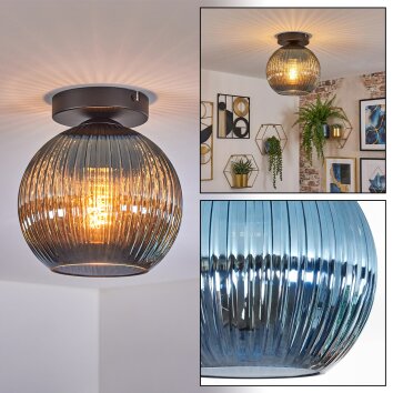 Koyoto lampa sufitowa, kula świetlna 20 cm niebeieski, 1-punktowy