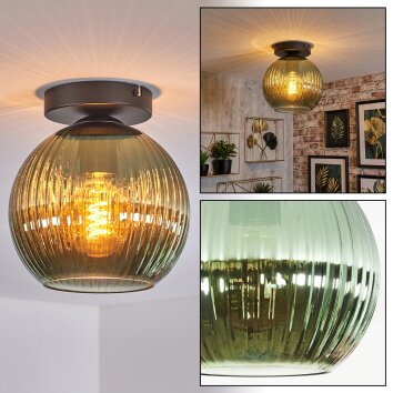 Koyoto lampa sufitowa, kula świetlna 20 cm zielony, 1-punktowy