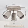 Horen lampa sufitowa, spot sufitowy piaskowy, 3-punktowe