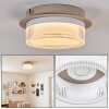 Jalek lampa sufitowa LED piaskowy, 1-punktowy