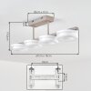 Jalek lampa sufitowa LED piaskowy, 1-punktowy