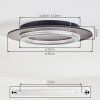 Lidor lampa sufitowa LED antracytowy, szary, 1-punktowy