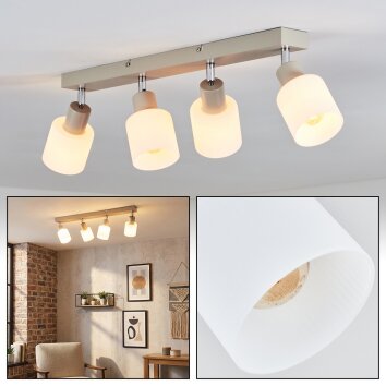 Fonik Lampa sufitowa Chrom, Kolory piaskowe, 4-punktowe