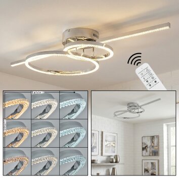 Goren Lampa sufitowa LED Chrom, Srebrny, 1-punktowy