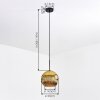 Ripoll lampa wisząca, kula świetlna, lampa wisząca złoty, 1-punktowy