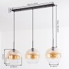 Koyoto lampa wisząca, kula świetlna, lampa wisząca bursztynowy, przezroczysty, 3-punktowe