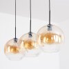 Koyoto lampa wisząca, kula świetlna, lampa wisząca bursztynowy, przezroczysty, 3-punktowe