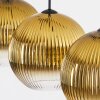 Koyoto lampa wisząca, kula świetlna, lampa wisząca złoty, przezroczysty, 3-punktowe