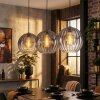 Koyoto lampa wisząca, kula świetlna, lampa wisząca przezroczysty, przydymiony, 3-punktowe