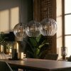 Koyoto lampa wisząca, kula świetlna, lampa wisząca przezroczysty, przydymiony, 3-punktowe