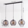 Koyoto lampa wisząca, kula świetlna, lampa wisząca przydymiony, 3-punktowe