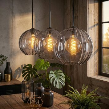 Koyoto lampa wisząca, kula świetlna, lampa wisząca przydymiony, 3-punktowe