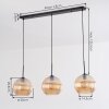Koyoto lampa wisząca, kula świetlna, lampa wisząca bursztynowy, 3-punktowe