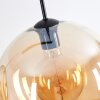 Koyoto lampa wisząca, kula świetlna, lampa wisząca bursztynowy, chrom, przydymiony, 3-punktowe