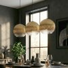 Koyoto lampa wisząca, kula świetlna, lampa wisząca złoty, przezroczysty, 3-punktowe