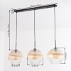 Koyoto lampa wisząca, kula świetlna, lampa wisząca bursztynowy, przezroczysty, 3-punktowe