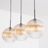 Koyoto lampa wisząca, kula świetlna, lampa wisząca bursztynowy, przezroczysty, 3-punktowe