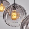 Koyoto lampa wisząca, kula świetlna, lampa wisząca przezroczysty, przydymiony, 3-punktowe