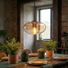 Mertola lampa wisząca, lampa wisząca bursztynowy, przezroczysty, 1-punktowy