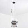 Ripoll lampa wisząca, kula świetlna, lampa wisząca chrom, przydymiony, 1-punktowy