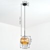 Ripoll lampa wisząca, kula świetlna, lampa wisząca bursztynowy, 1-punktowy