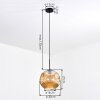 Ripoll lampa wisząca, kula świetlna, lampa wisząca bursztynowy, 1-punktowy