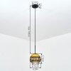 Ripoll lampa wisząca, kula świetlna, lampa wisząca złoty, przezroczysty, 1-punktowy