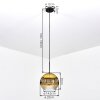 Ripoll lampa wisząca, kula świetlna, lampa wisząca złoty, przezroczysty, 1-punktowy