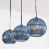 Koyoto lampa wisząca, kula świetlna, lampa wisząca niebeieski, 3-punktowe