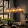 Koyoto lampa wisząca, kula świetlna, lampa wisząca miedziany, 3-punktowe