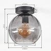 Koyoto lampa sufitowa, kula świetlna 20 cm przydymiony, 1-punktowy
