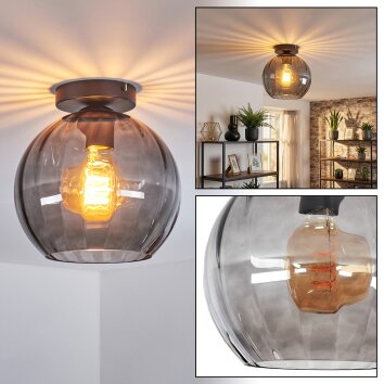 Koyoto lampa sufitowa, kula świetlna 20 cm przydymiony, 1-punktowy