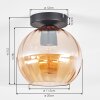 Koyoto lampa sufitowa, kula świetlna 20 cm bursztynowy, 1-punktowy