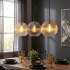 Koyoto lampa wisząca, kula świetlna, lampa wisząca bursztynowy, przezroczysty, przydymiony, 3-punktowe