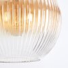 Koyoto lampa wisząca, kula świetlna, lampa wisząca bursztynowy, przezroczysty, przydymiony, 3-punktowe