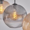 Koyoto lampa wisząca, kula świetlna, lampa wisząca bursztynowy, przezroczysty, przydymiony, 3-punktowe