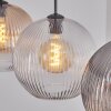 Koyoto lampa wisząca, kula świetlna, lampa wisząca bursztynowy, przezroczysty, przydymiony, 3-punktowe