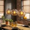 Koyoto lampa wisząca, kula świetlna, lampa wisząca bursztynowy, 3-punktowe