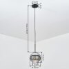 Ripoll lampa wisząca, kula świetlna, lampa wisząca chrom, przezroczysty, przydymiony, 1-punktowy