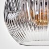 Ripoll lampa wisząca, kula świetlna, lampa wisząca chrom, przezroczysty, przydymiony, 1-punktowy