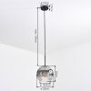 Ripoll lampa wisząca, kula świetlna, lampa wisząca przezroczysty, przydymiony, 1-punktowy