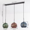 Koyoto lampa wisząca, kula świetlna, lampa wisząca niebeieski, zielony, czerwony, 3-punktowe