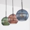Koyoto lampa wisząca, kula świetlna, lampa wisząca niebeieski, zielony, czerwony, 3-punktowe