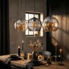 Koyoto lampa wisząca, kula świetlna, lampa wisząca bursztynowy, przydymiony, 3-punktowe