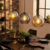 Koyoto lampa wisząca, kula świetlna, lampa wisząca bursztynowy, przydymiony, 3-punktowe