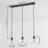 Koyoto lampa wisząca, lampa wisząca przezroczysty, 3-punktowe