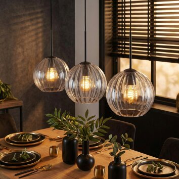 Koyoto lampa wisząca, lampa wisząca przezroczysty, 3-punktowe